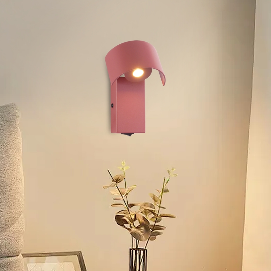 Brilagi - Applique a LED VASTO LED/3W/230V rosso bordeaux
