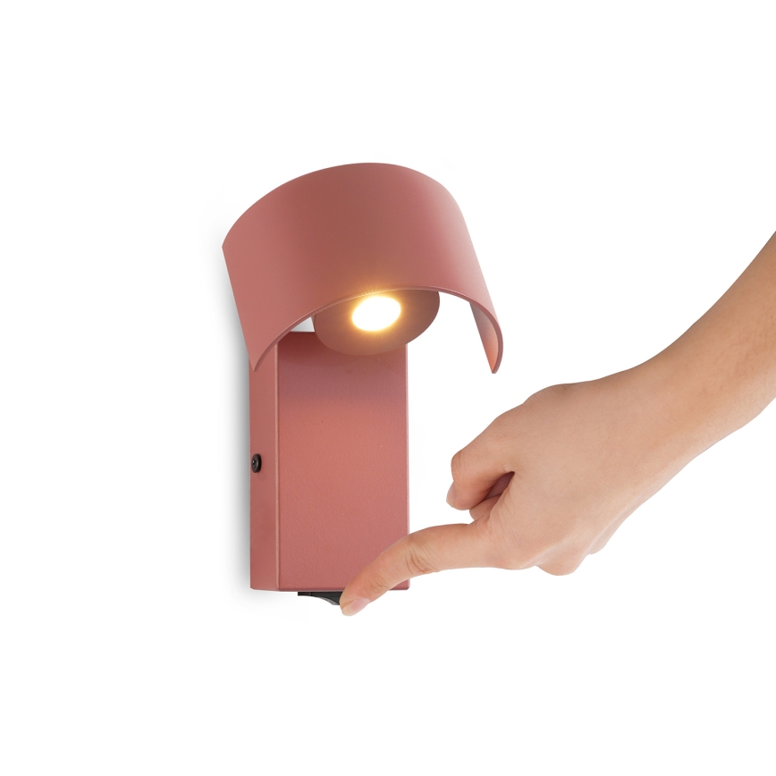 Brilagi - Applique a LED VASTO LED/3W/230V rosso bordeaux