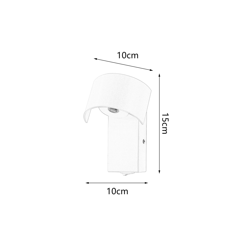 Brilagi - Applique a LED VASTO LED/3W/230V rosso bordeaux