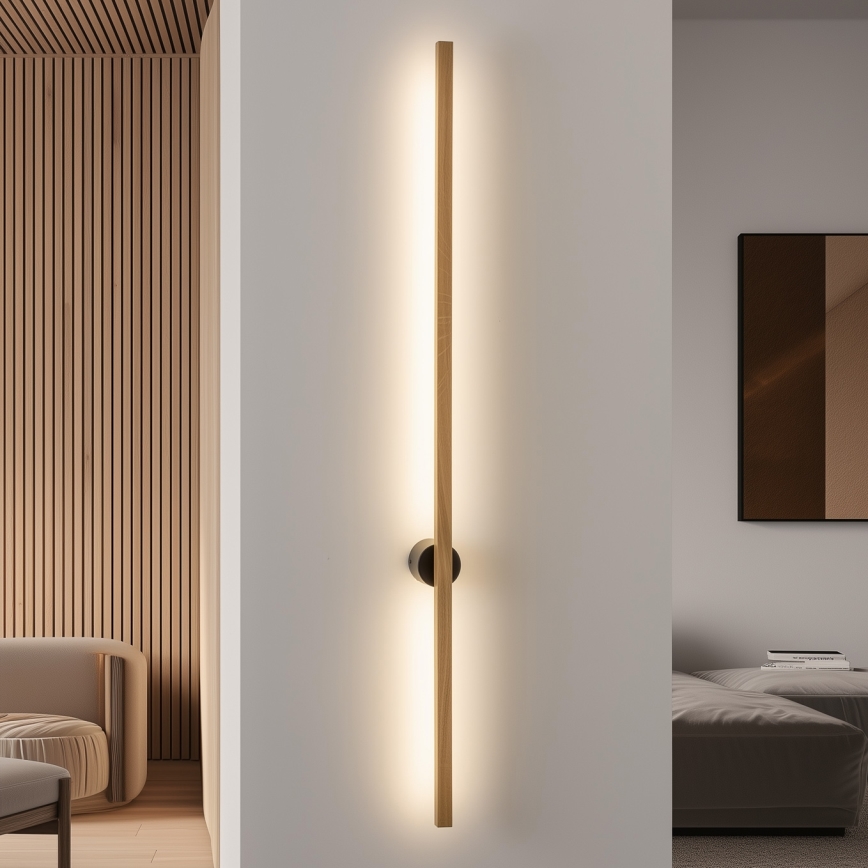 Brilagi - Applique a LED WOODY LINE LED/12W/230V 120 cm quercia
