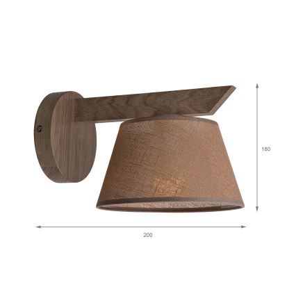 Brilagi - Applique ANTHONY 1xE14/40W/230V quercia/marrone