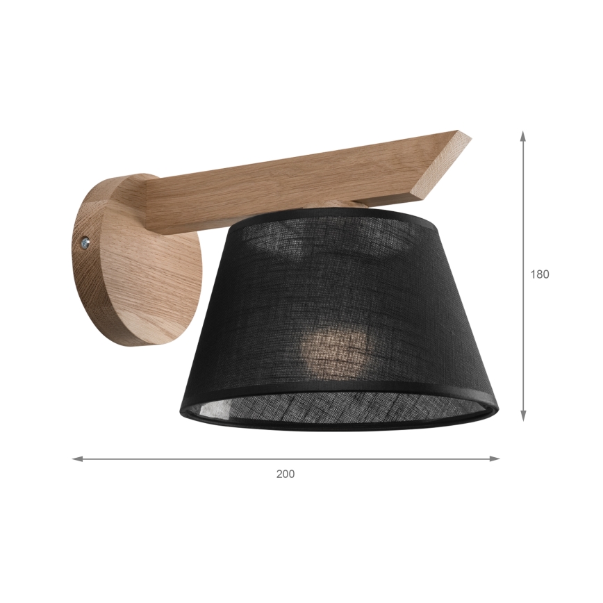 Brilagi - Applique ANTHONY 1xE14/40W/230V quercia/nero