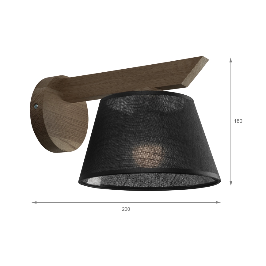 Brilagi - Applique ANTHONY 1xE14/40W/230V quercia/nero