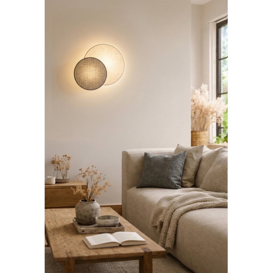 Brilagi - Applique CIRCLES 1xE27/60W/230V Ø 35 cm crema/grigio