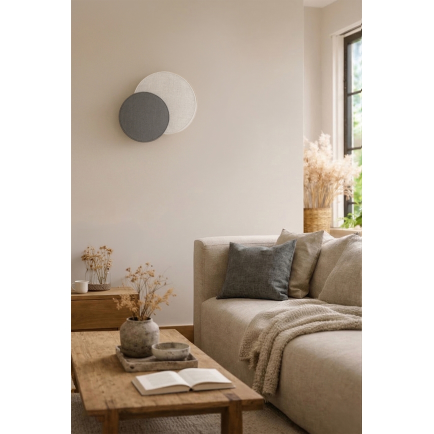 Brilagi - Applique CIRCLES 1xE27/60W/230V Ø 35 cm crema/grigio