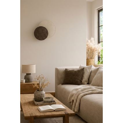 Brilagi - Applique CIRCLES 1xE27/60W/230V Ø 35 cm crema/marrone
