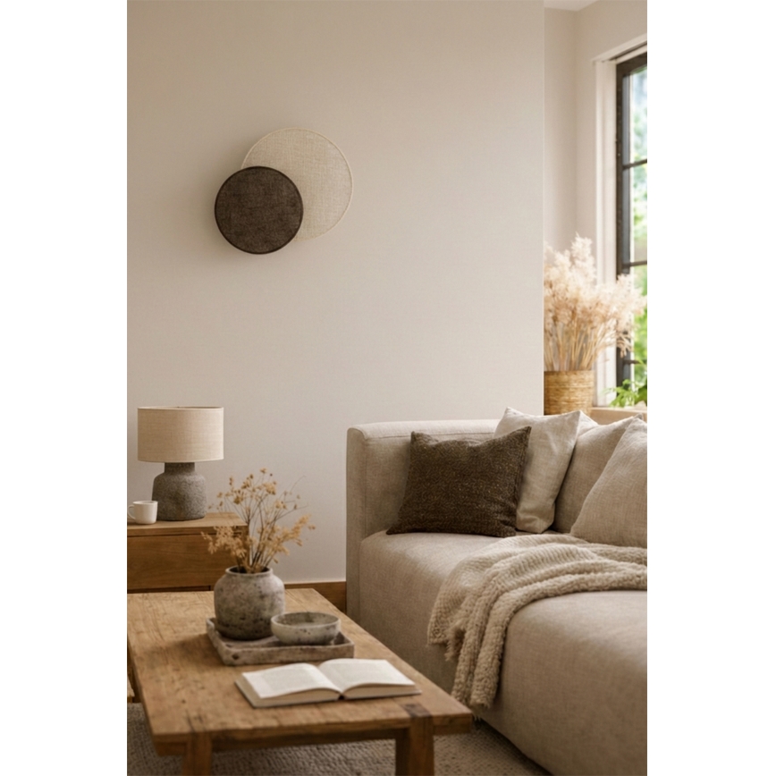 Brilagi - Applique CIRCLES 1xE27/60W/230V Ø 35 cm crema/marrone