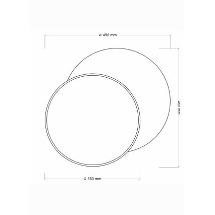 Brilagi - Applique CIRCLES 1xE27/60W/230V Ø 45 cm crema/grigio
