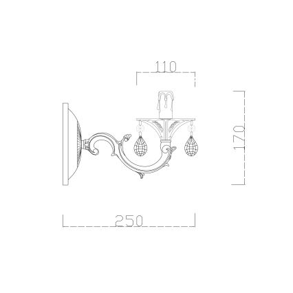 Brilagi - Applique CLASSIC 1xE14/60W/230V color crema/patina