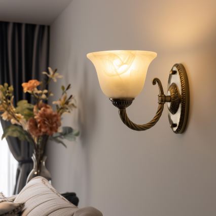 Brilagi - Applique CLASSIC 1xE27/60W/230V ottone