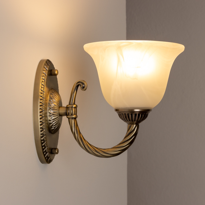 Brilagi - Applique CLASSIC 1xE27/60W/230V ottone