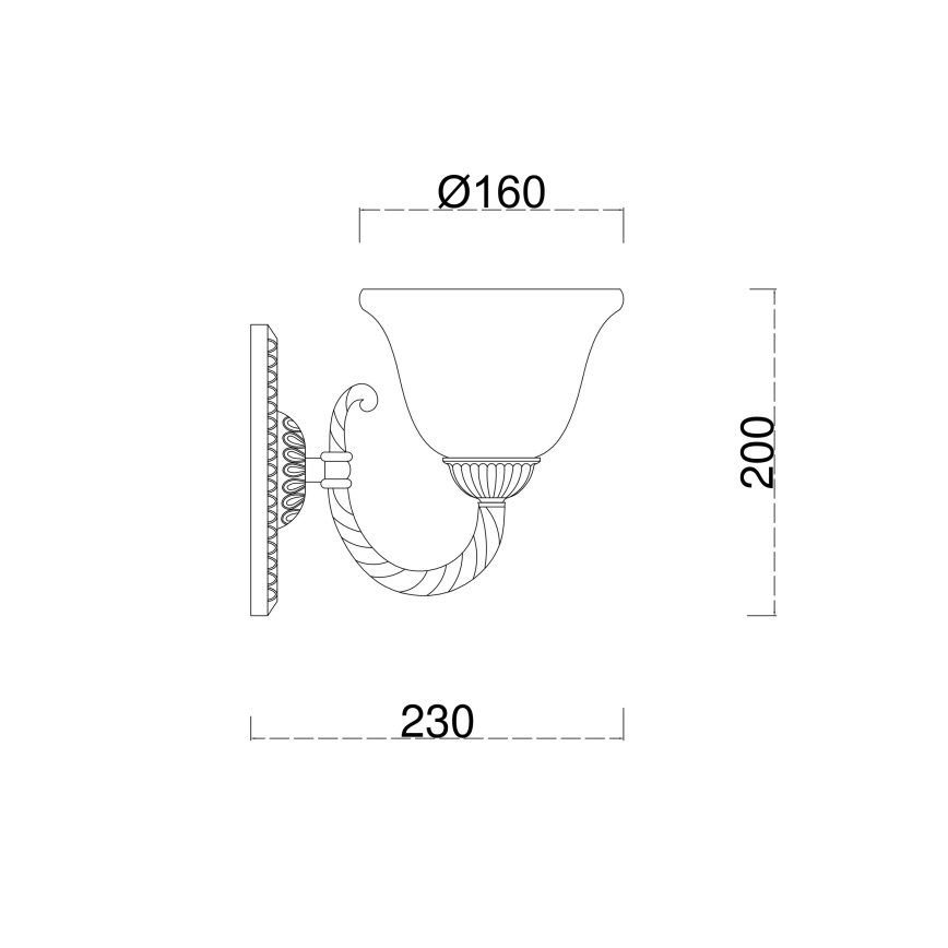 Brilagi - Applique CLASSIC 1xE27/60W/230V ottone