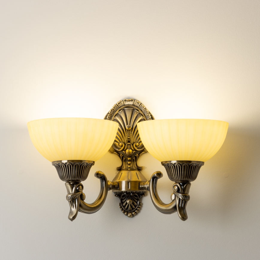 Brilagi - Applique CLASSIC 2xE27/60W/230V ottone