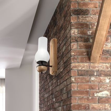 Brilagi - Applique COTTAGE 1xE14/40W/230V quercia/bianco