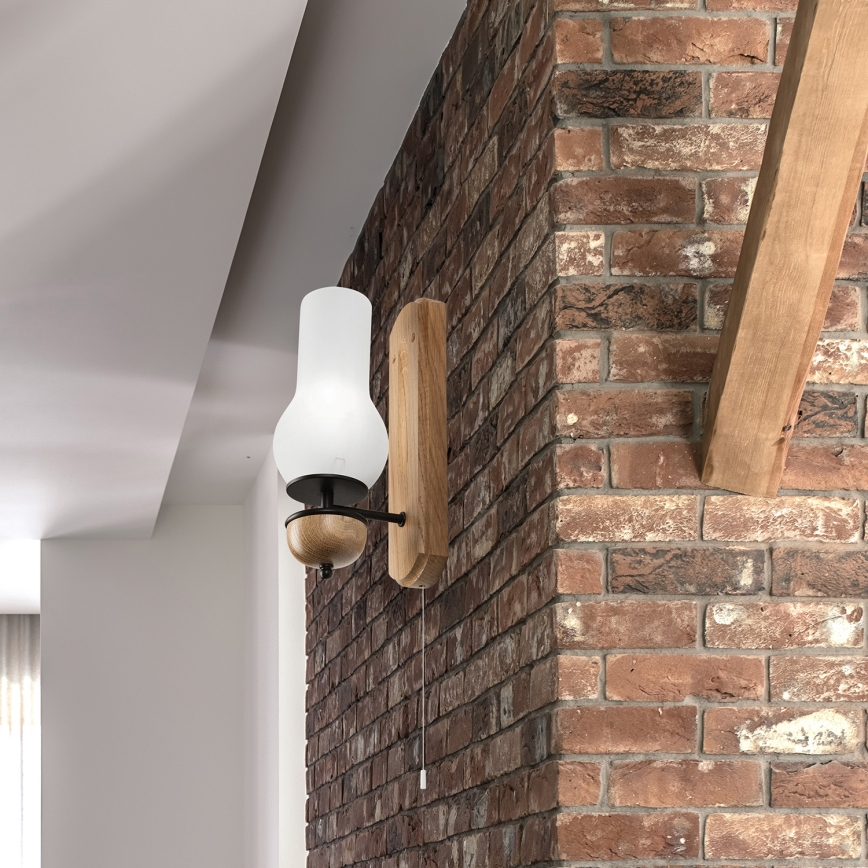Brilagi - Applique COTTAGE 1xE14/40W/230V quercia/bianco