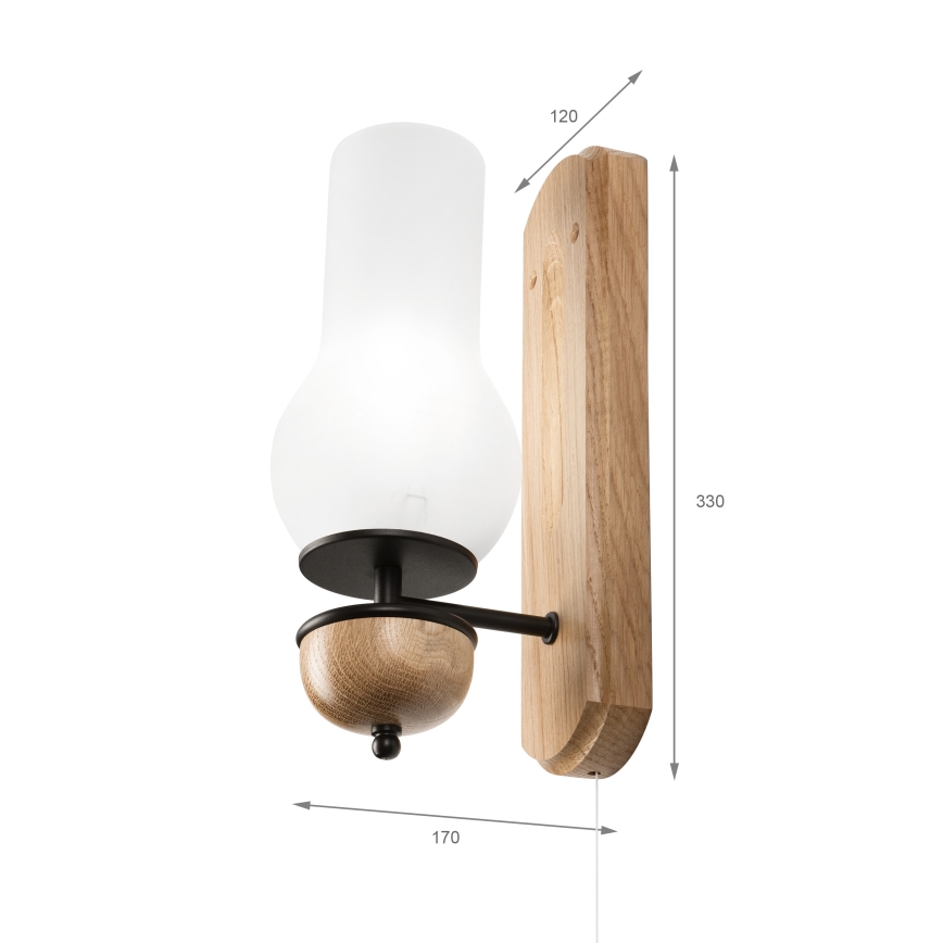 Brilagi - Applique COTTAGE 1xE14/40W/230V quercia/bianco