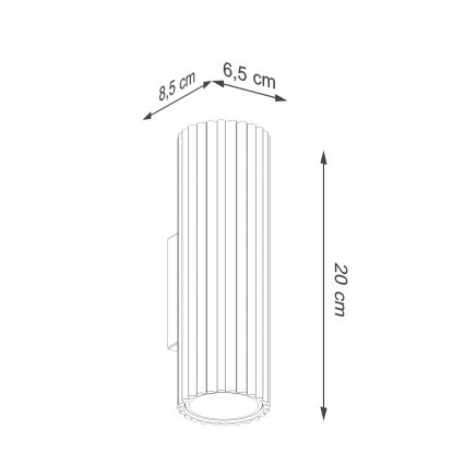 Brilagi - Applique CRESTO 2xGU10/10W/230V 20 cm nero