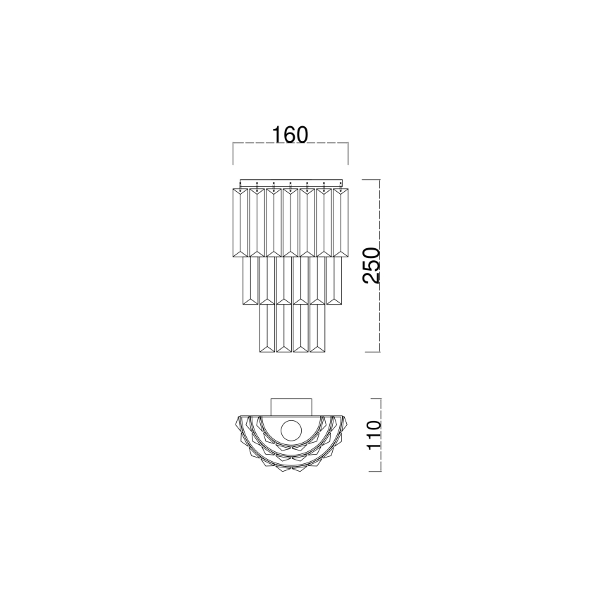 Brilagi - Applique CRYSTAL 1xE14/60W/230V cromo lucido