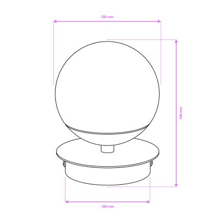 Brilagi - Applique da bagno LED BALL LED/6W/230V 3000/4000/6500K IP44 nero
