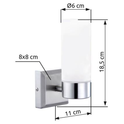 Brilagi - Applique da bagno RAY 1xE14/40W/230V IP44