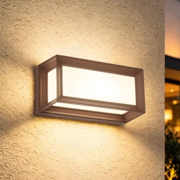 Brilagi - Applique da esterno a LED con sensore PARKER LED/12W/230V marrone IP44