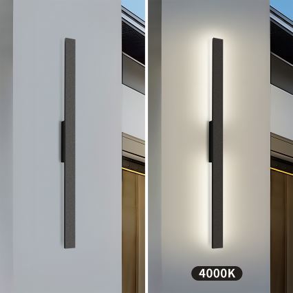 Brilagi - Applique da esterno LED LUNA LED/24W/230V 4000K IP65 100 cm nero CRI 90