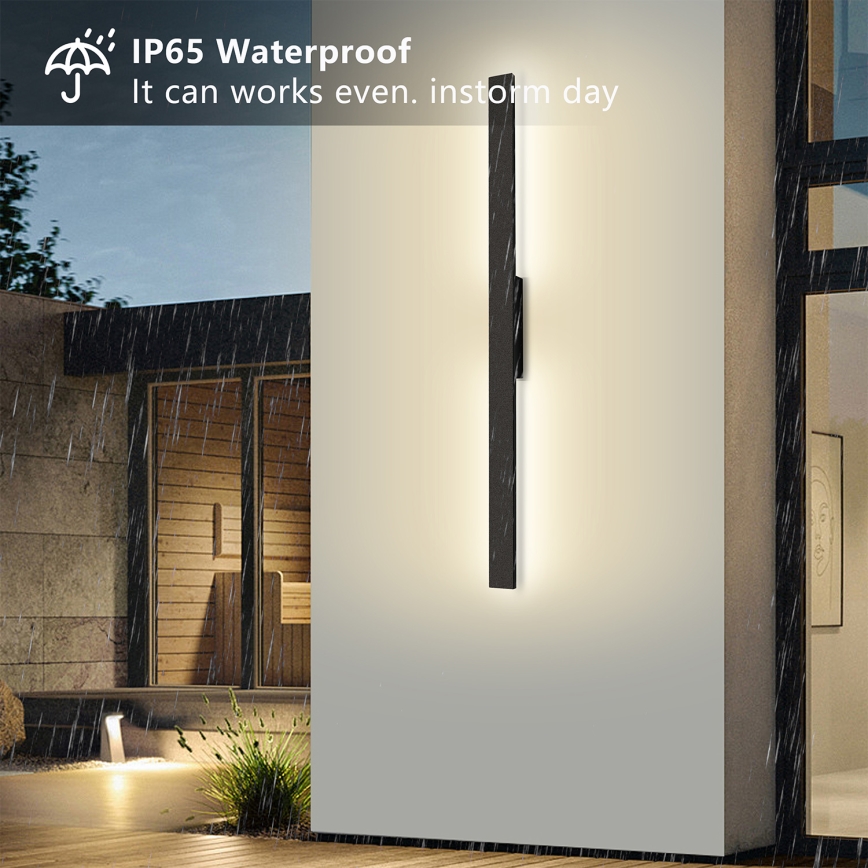 Brilagi - Applique da esterno LED LUNA LED/24W/230V 4000K IP65 100 cm nero CRI 90