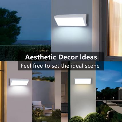 Brilagi - Applique da esterno LED TRIANGLE/42W/230V 45 cm bianca IP65