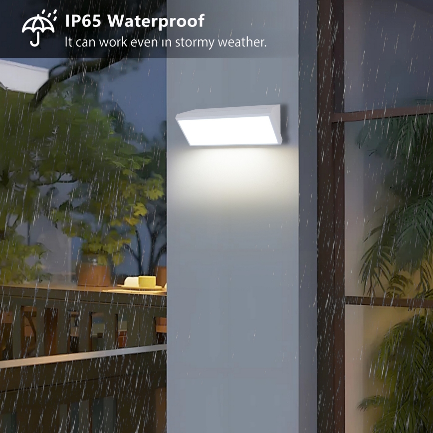 Brilagi - Applique da esterno LED TRIANGLE/42W/230V 45 cm bianca IP65