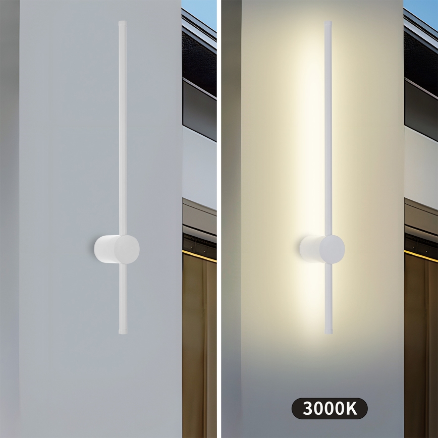 Brilagi - Lampada da parete per esterni AURA LED, 12W, 230V, 3000K, IP54, 65 cm, bianca, CRI 90
