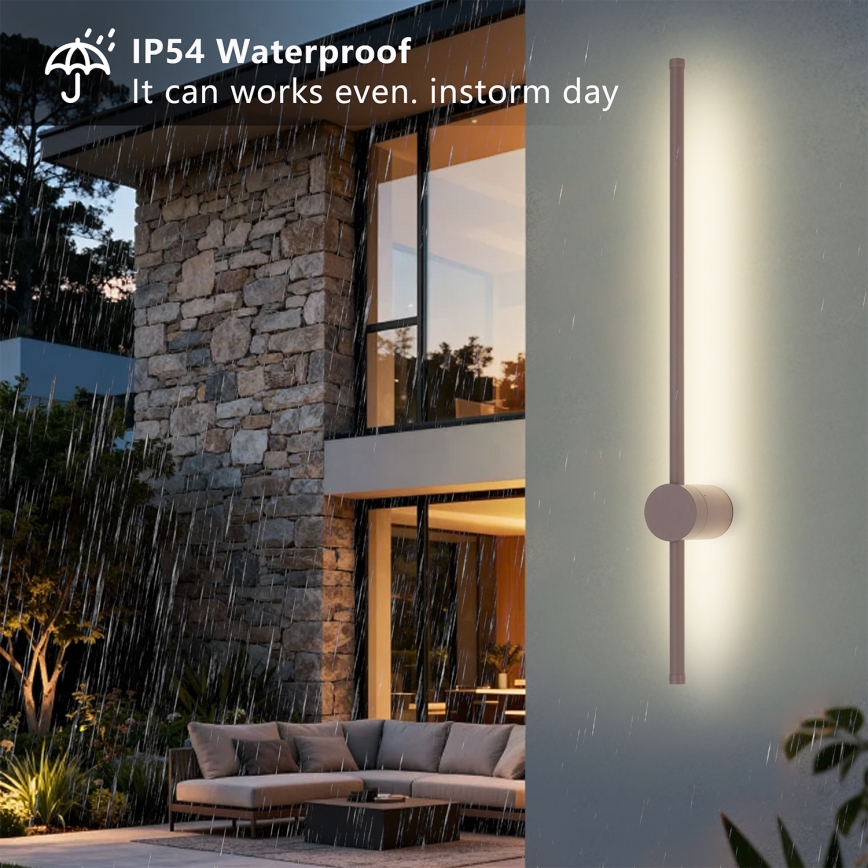 Brilagi - Applique LED da esterno AURA LED/12W/230V 3000K IP54 65 cm marrone CRI 90