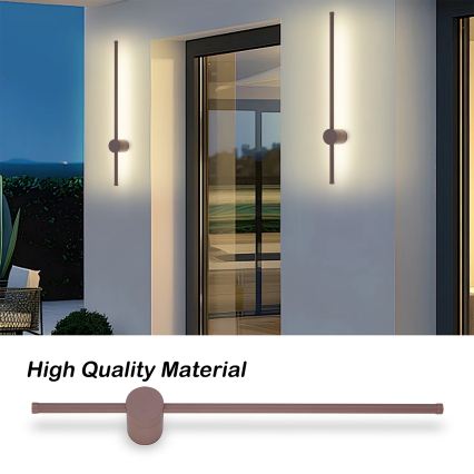 Brilagi - Applique LED da esterno AURA LED/12W/230V 3000K IP54 65 cm marrone CRI 90