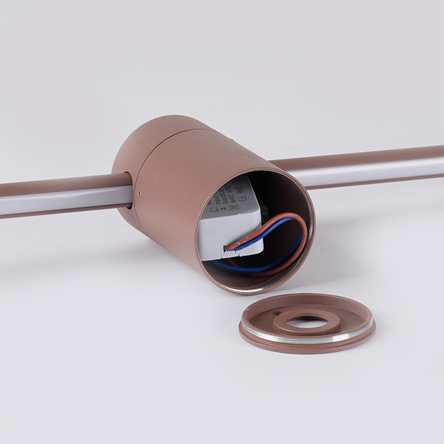 Brilagi - Applique LED da esterno AURA LED/12W/230V 3000K IP54 65 cm marrone CRI 90