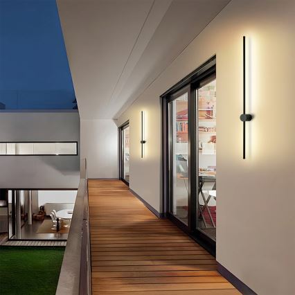 Brilagi - Applique da esterno LED AURA, 20W/230V, 3000K, IP54, 97 cm, nera