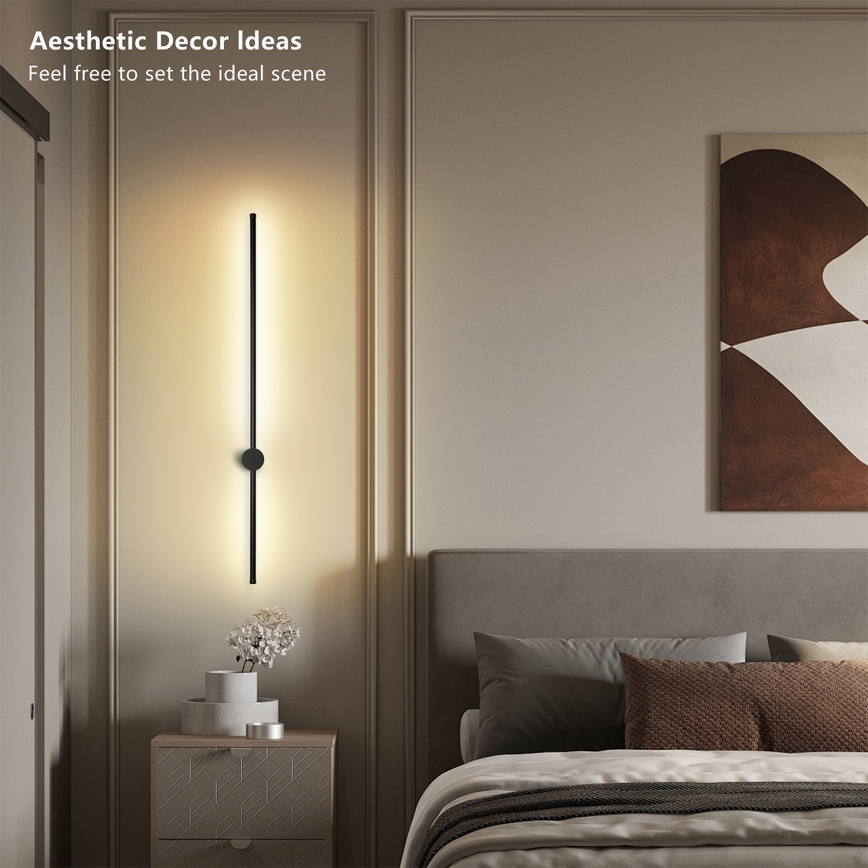 Brilagi - Applique da esterno AURA LED/20W/230V 4000K IP54 97 cm nera