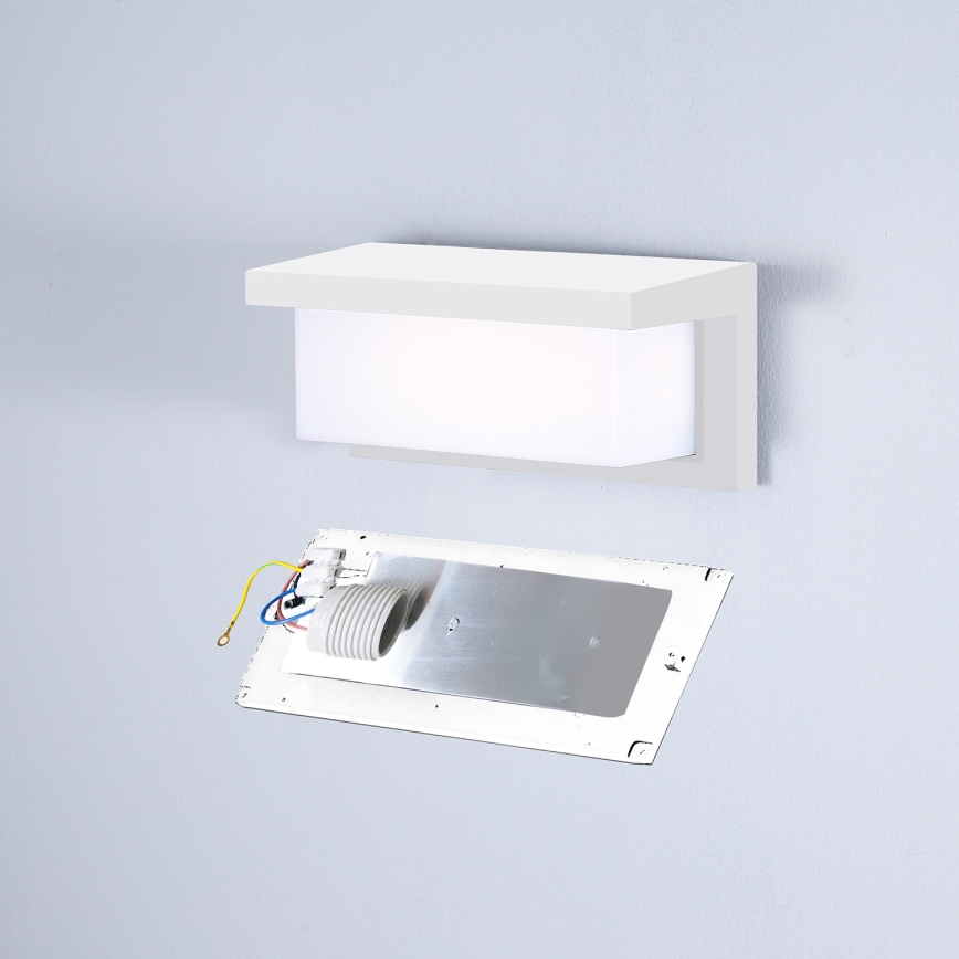 Brilagi - Applique da esterno BRICKY 1xE27/60W/230V bianco IP54