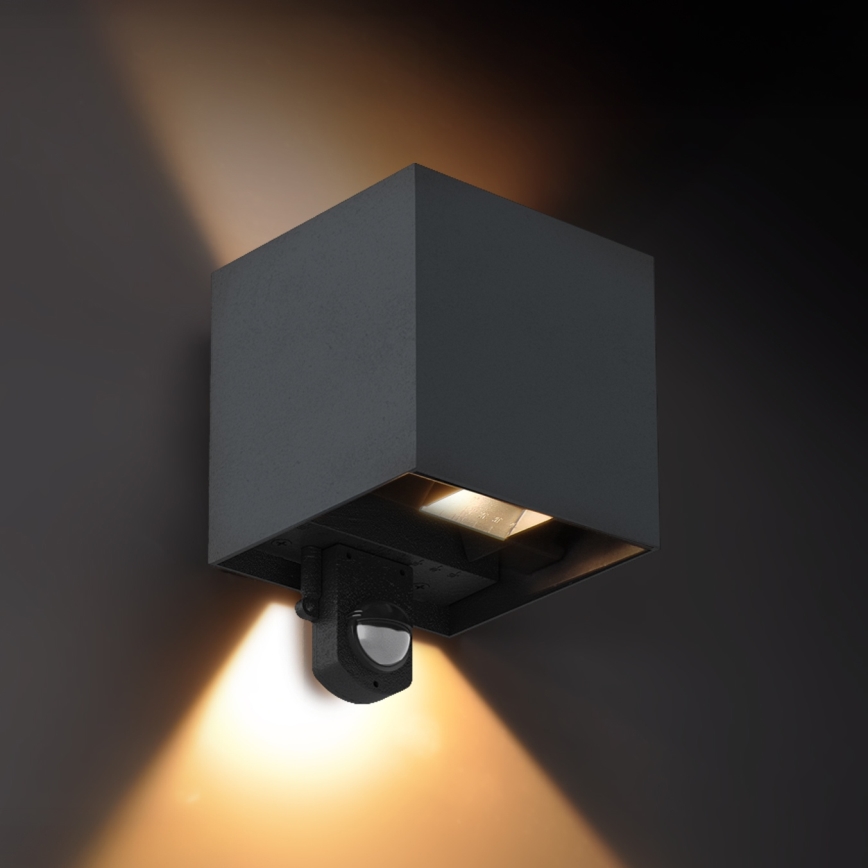 Brilagi - Applique da esterno con sensore CUBE LED/6W/230V antracite IP65