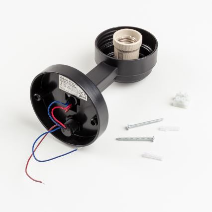 BRILAGI - Lampada da parete per esterni con sensore di movimento HARBOR 1xE27/40W/230V IP33 antracite/trasparente