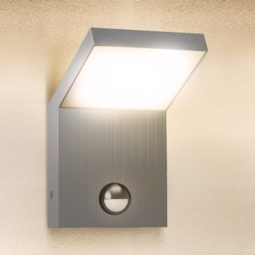 Brilagi - Applique da esterno con sensore RIANO LED/8W/230V argento IP65