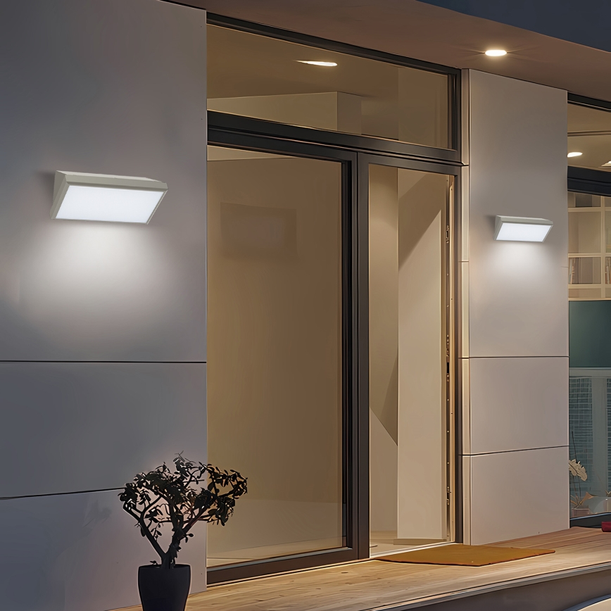 Brilagi - LED Applique da esterno con sensore TRIANGLE LED/20W/230V grigio IP65