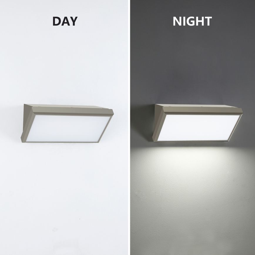 Brilagi - LED Applique da esterno con sensore TRIANGLE LED/20W/230V grigio IP65