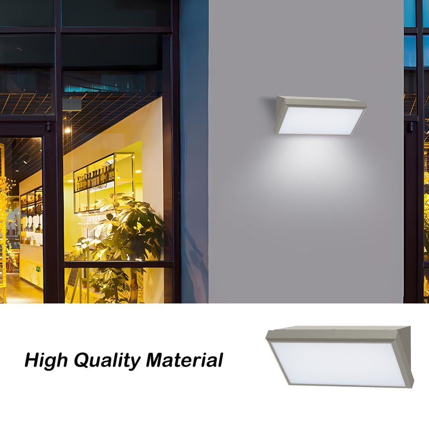 Brilagi - LED Applique da esterno con sensore TRIANGLE LED/20W/230V grigio IP65