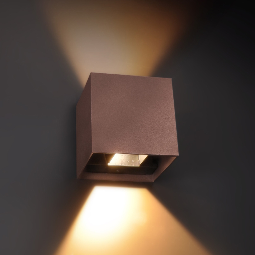 Brilagi - Applique da esterno CUBE LED/6W/230V marrone IP54