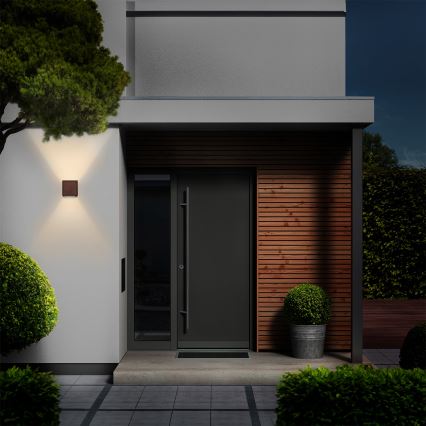 Brilagi - Applique da esterno CUBE LED/6W/230V marrone IP54