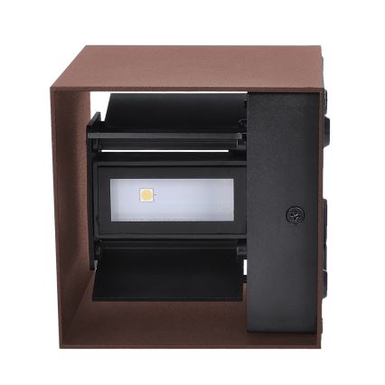 Brilagi - Applique da esterno CUBE LED/6W/230V marrone IP54
