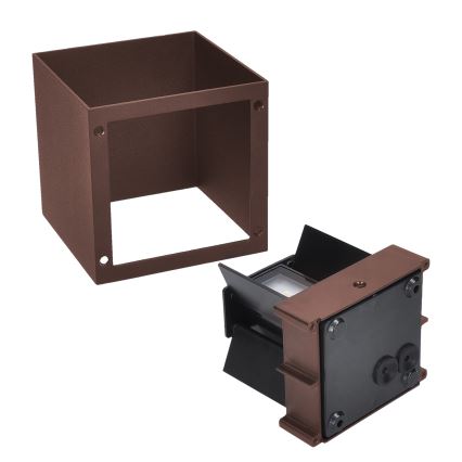 Brilagi - Applique da esterno CUBE LED/6W/230V marrone IP54
