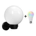 Brilagi - Applique da esterno dimmerabile LED RGBW HARBOR 1xE27/9W/230V 2700-6500K IP33 nero/bianco