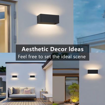 Brilagi - Applique da esterno DONNANI LED/7W/230V nero IP44