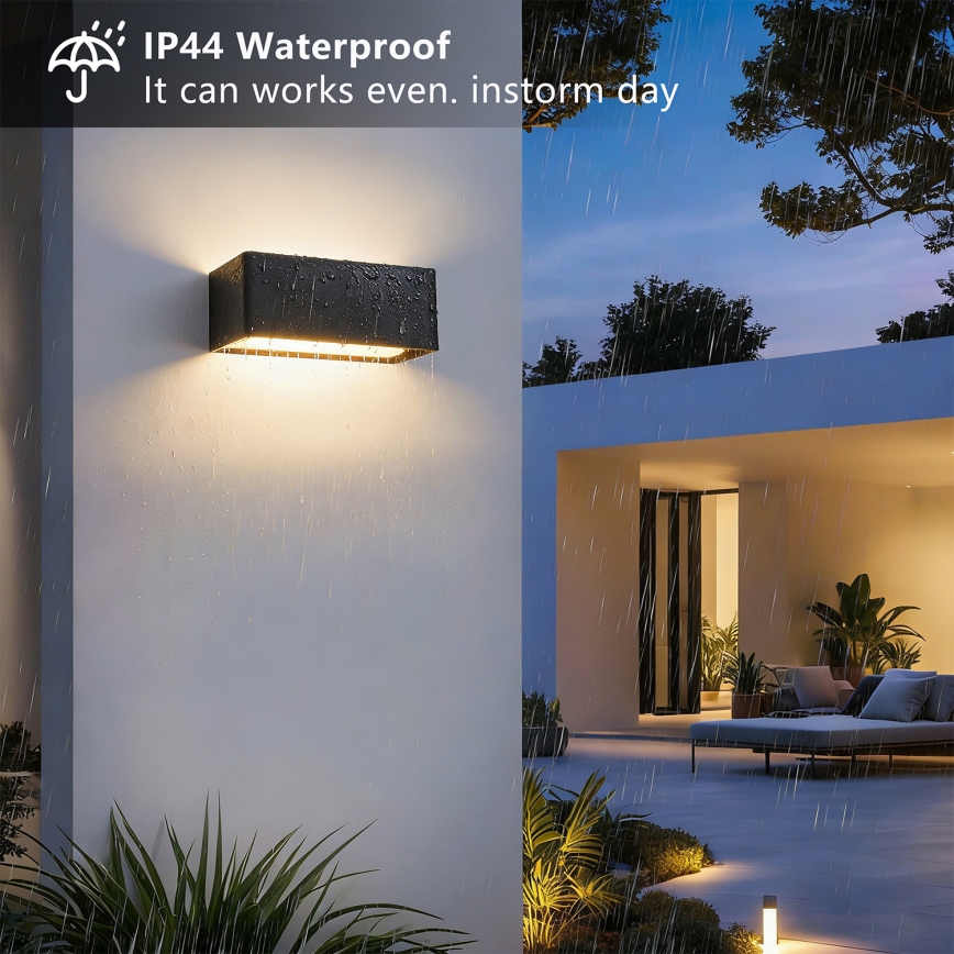 Brilagi - Applique da esterno DONNANI LED/7W/230V nero IP44