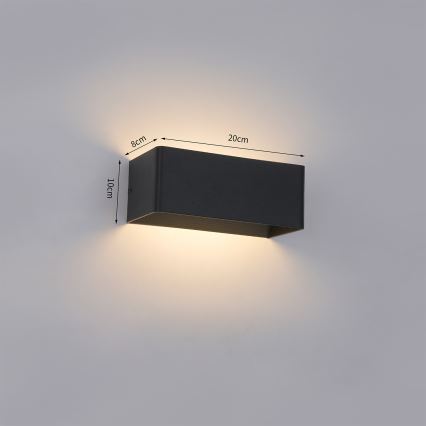 Brilagi - Applique da esterno DONNANI LED/7W/230V nero IP44
